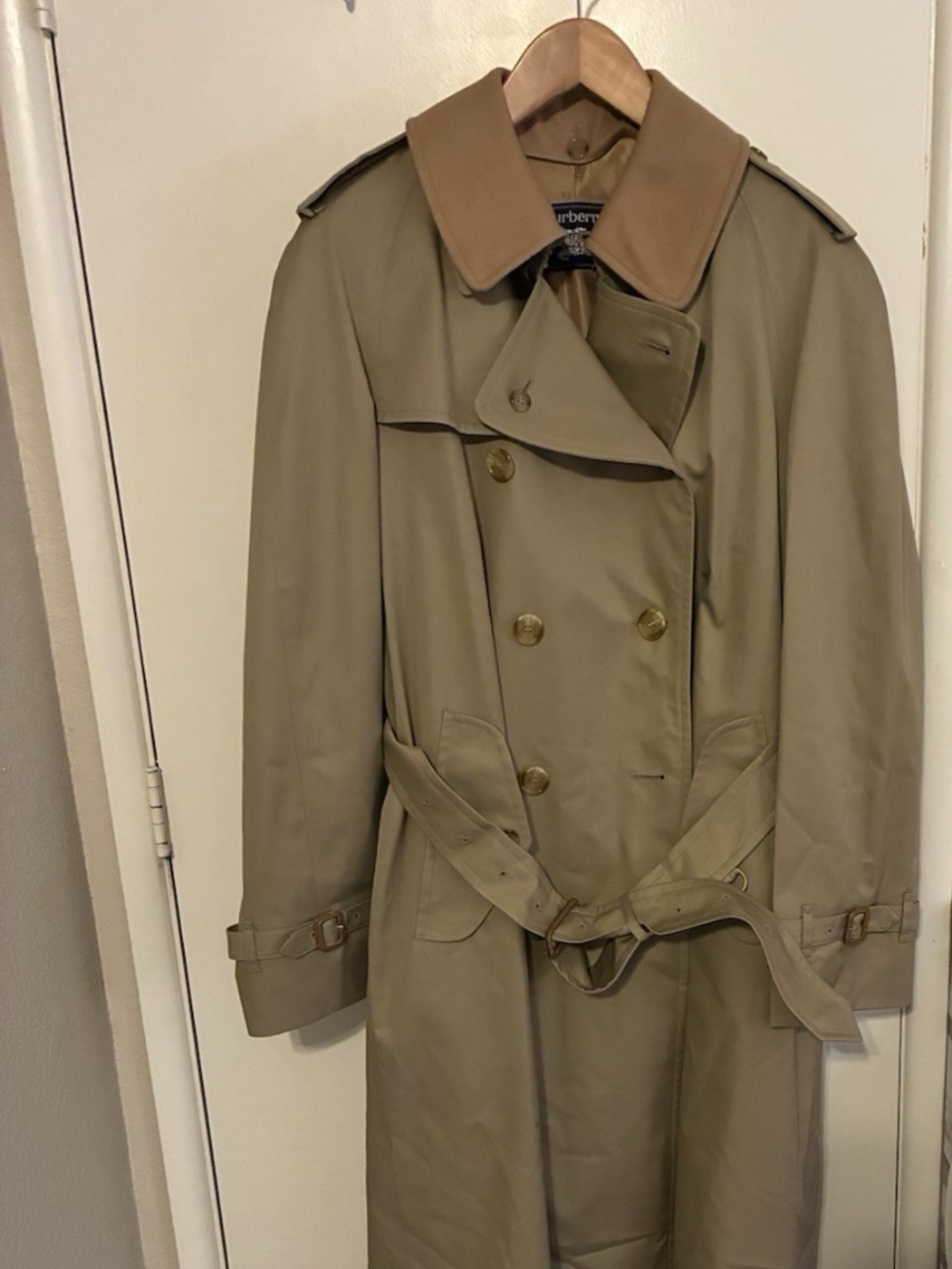 Burberry Classic Cotton Trench Coat Wool Collar & Lining SZ 44L/Iconic Luxury